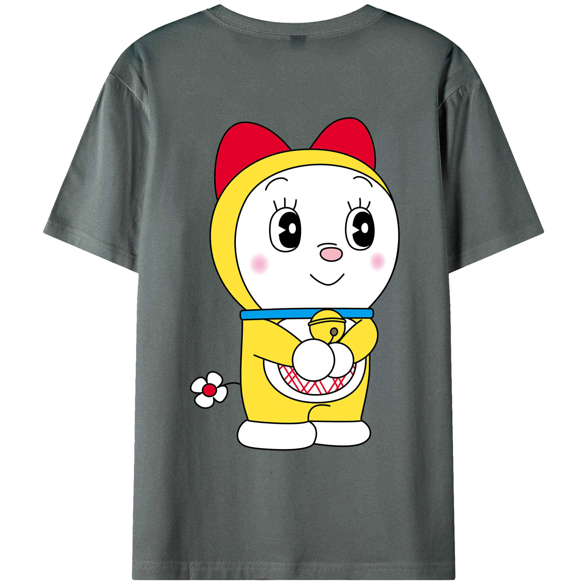 （画像用） ドラえもん ドラミ Doraemon Dorami 綿100％ メンズ半袖Tシャツ（バックプリント） 通気性